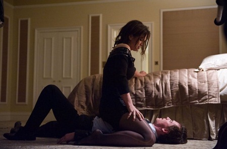 Gina Carano and Michael Fassbender in HAYWIRE
